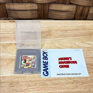 Mickey's Dangerous Chase Game Boy CIB Cartridge with Manual and Box